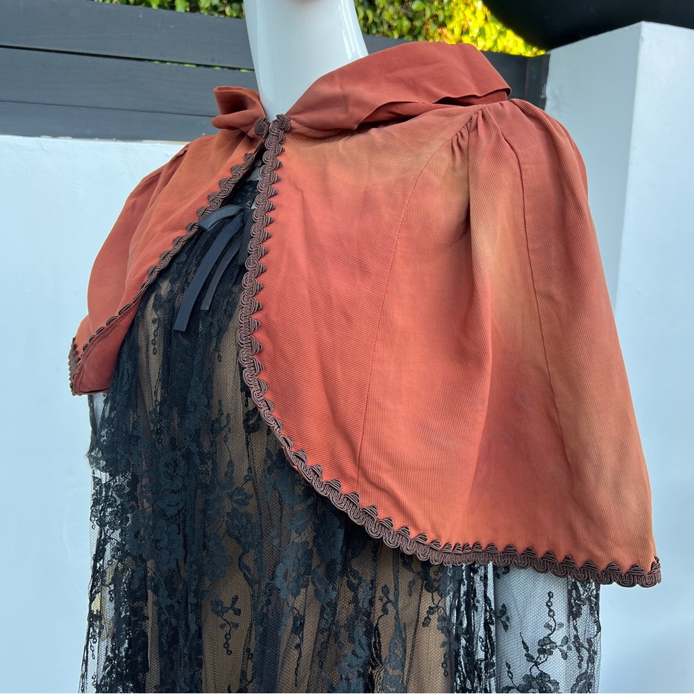 VTG Movie Costume Burnt Orange Hooded Capulet - Picture 5 of 16